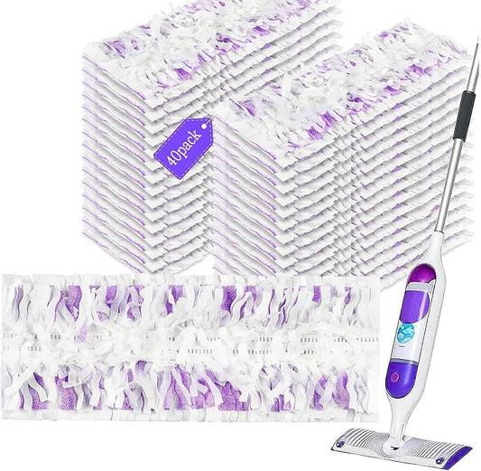 40 Pack Power Mop Pad Refills for Swiffer Power Mop Refills Pads Multi-Surface by KoDaWee