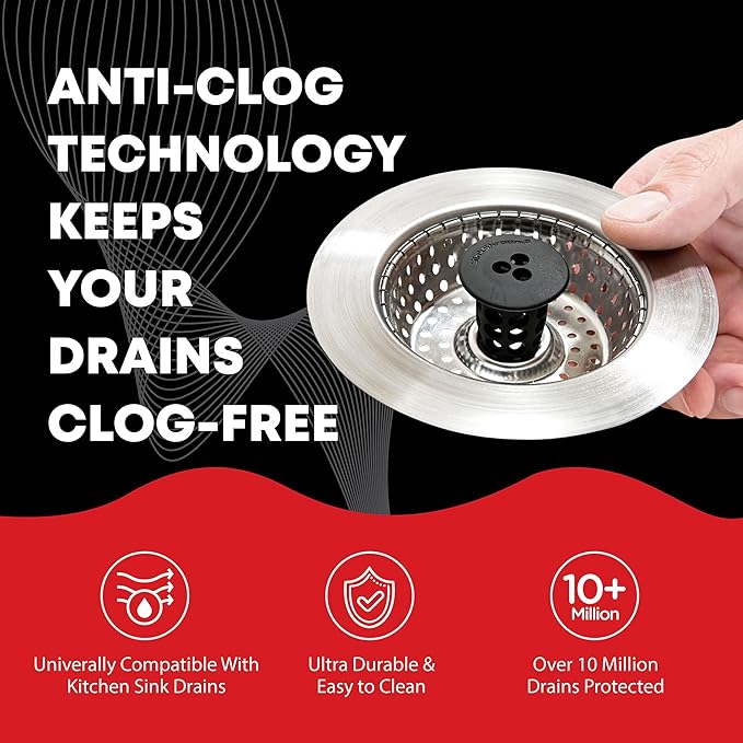 Kitchen SinkShroom Revolutionary Clog-Free Stainless Steel Sink Strainer - Image 2