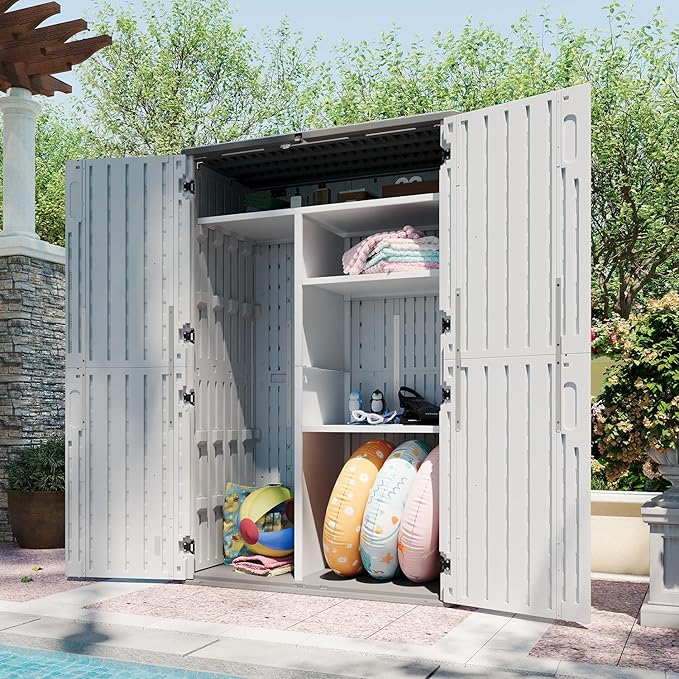 Aoxun 64 Cu.Ft Outdoor Storage Shed - Image 3