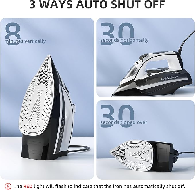 Steam Iron for Clothes Rapid Heating, 1700W Iron - Image 5
