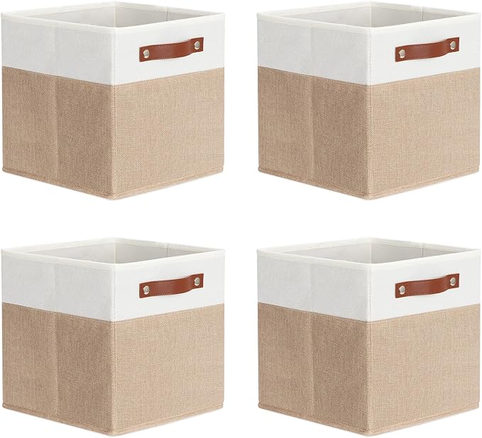 DULLEMELO 11 inch Cube Storage Bins, Fabric Storage Cubes by DULLEMELO