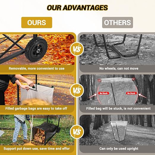 CAROD Trash Bag Holder, Adjustable Metal Leaf Bag Holder from 30-45 Gallon - Image 8