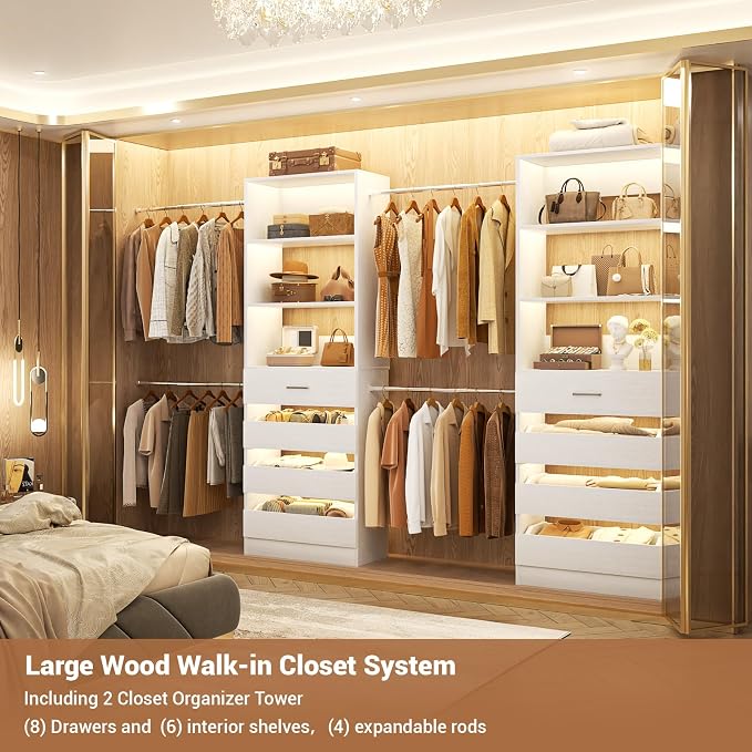 Aheaplus Closet System, 6-15Ft Closet Organizer - Image 6