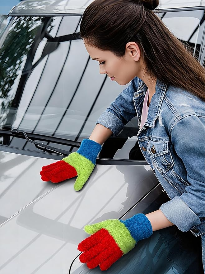 Patelai 3 Pairs Microfiber Plant Dusting Gloves Leaf Cleaning Gloves - Image 6