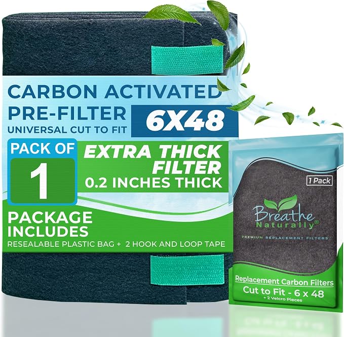 Breathe Naturally Universal Cut To Fit Carbon Activated Air Filter by BreatheNaturally