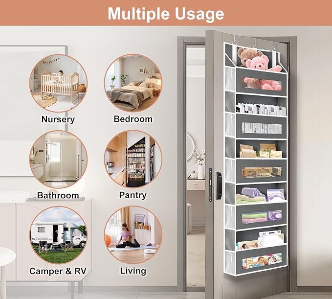 3 Packs 5-Tier Over the Door Storage Organizer - Image 7