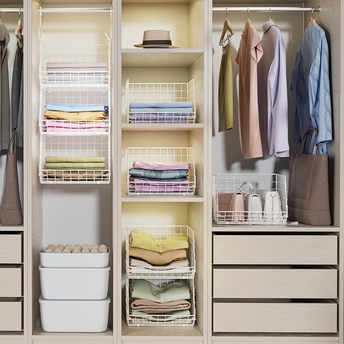 X-cosrack 3 Tier Foldable Closet Organizer, Clothes Shelves - Image 8