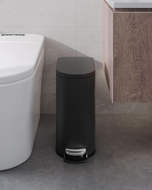Garvee 13 Gal and 2.6 Gal Metal Trash Can Combo Set, Rustproof Garbage Can - Image 3