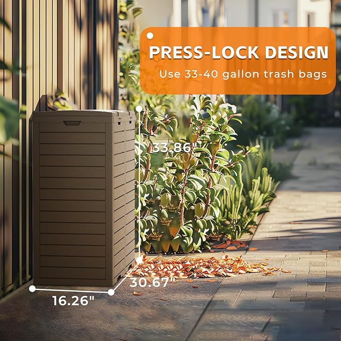 62-Gallon Outdoor Trash Can - Image 3