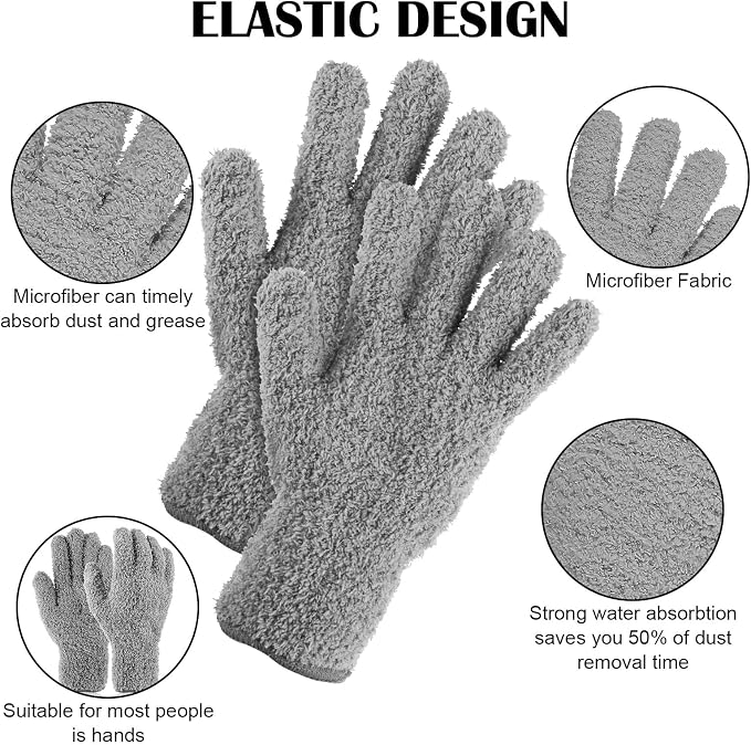 Plant Dusting Gloves, Microfiber Dusters - Image 3