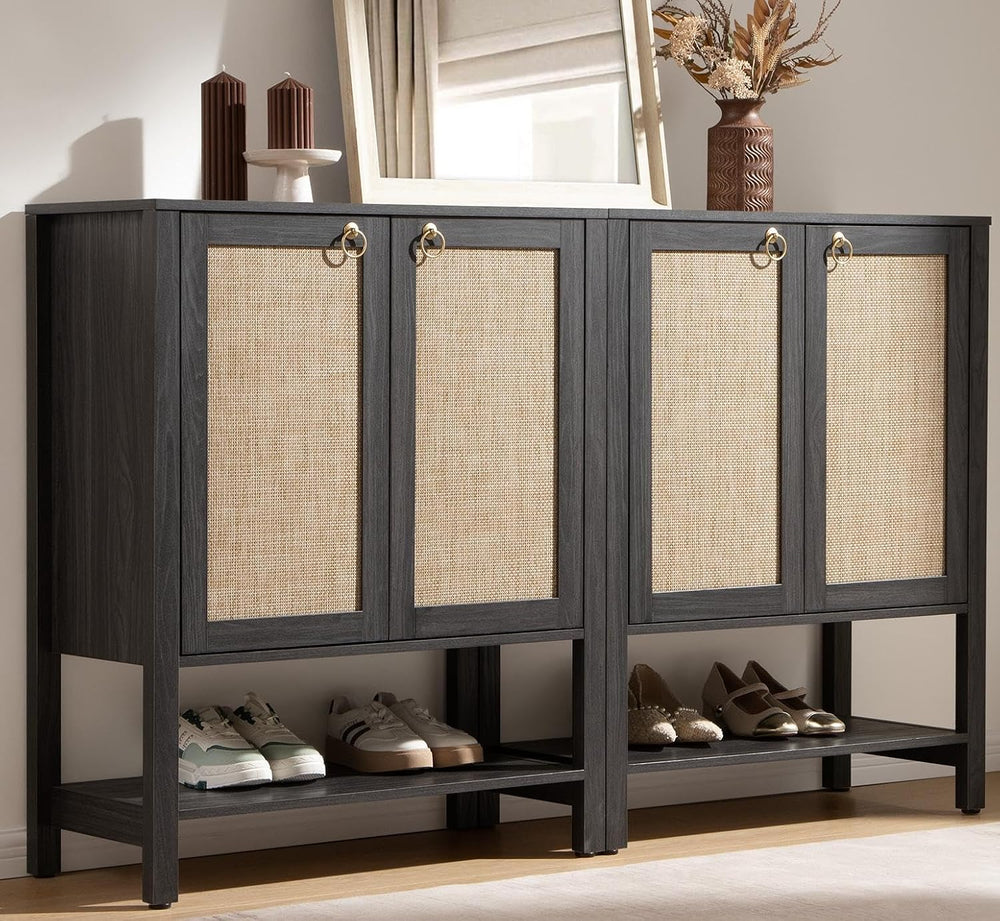 SICOTAS Shoe Storage Cabinet for Entryway, 5 Tier, 2 Pieces
