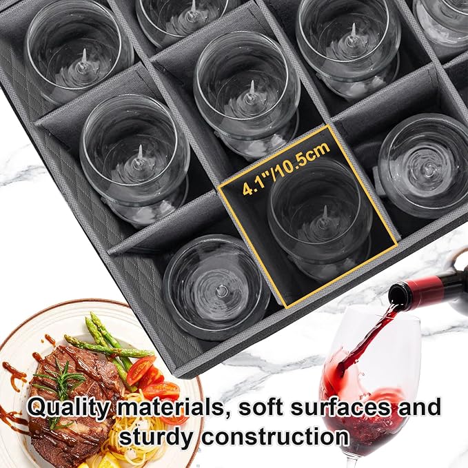 homyfort Wine Glass Storage Box, China Storage Containers - Image 2