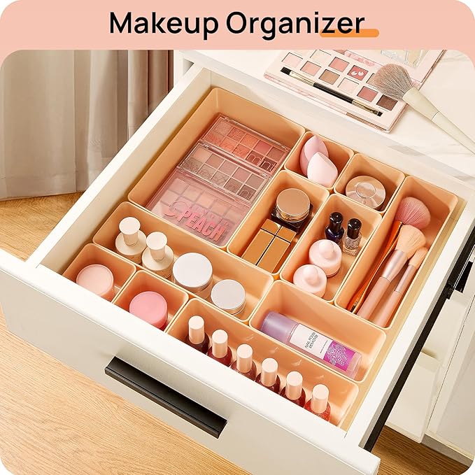 Vtopmart 25 PCS Plastic Drawer Organizers Set, 4-Size Versatile Bathroom and - Image 4