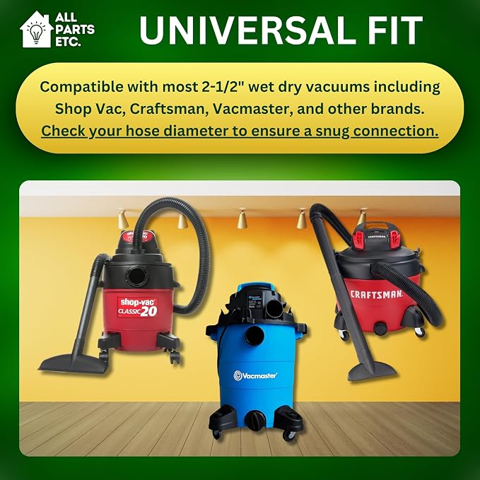 2.5" Vacuum Hose Coupling Connector – Wet Dry Vac Hose Adapter Compatible - Image 3