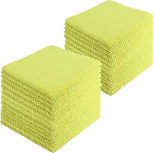 Microfiber Cleaning Cloths, 24 Pack, All-Purpose, Highly Absorbent, Washable by JDHomease
