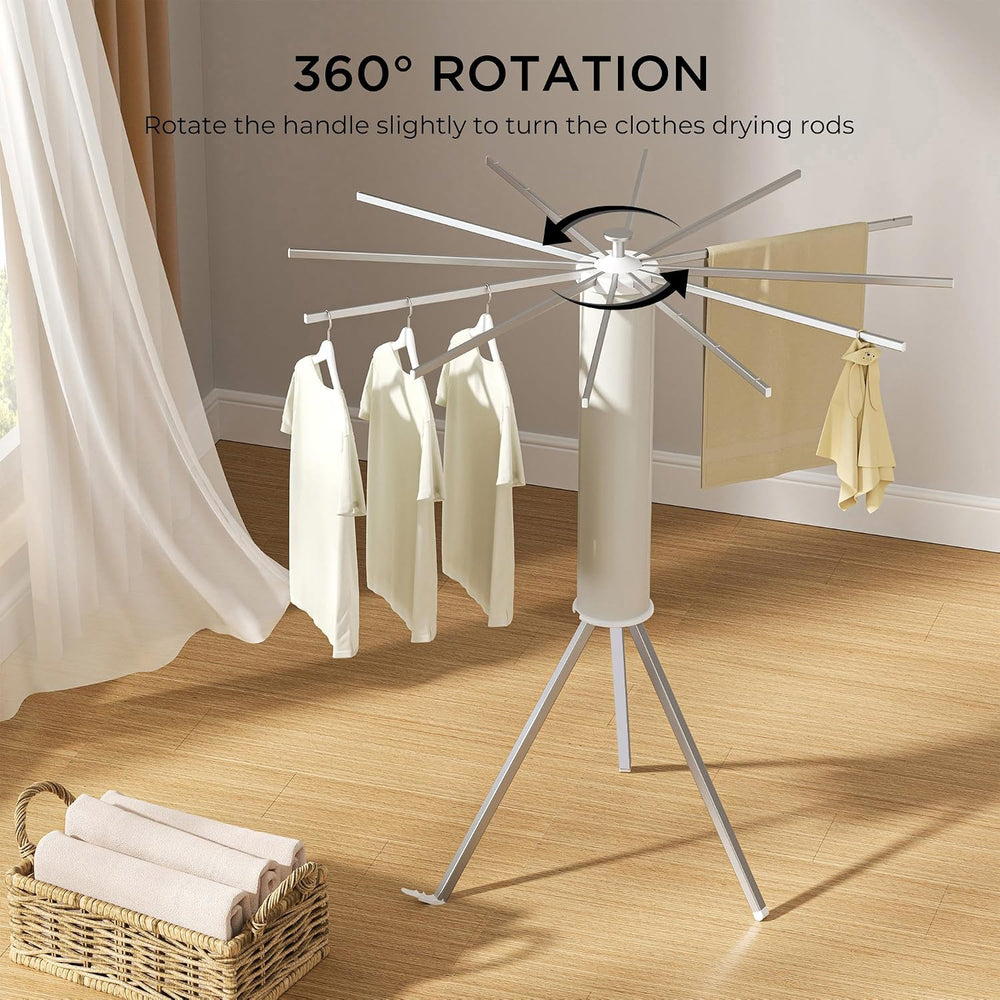 SUNOUTLY Tripod Clothes Drying Rack, Garment Rack Portable and Foldable Space...