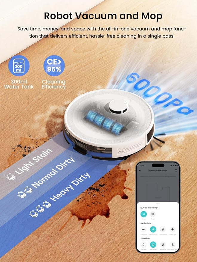 Lefant Robot Vacuum and Mop Combo, 8 Weeks Self-Emptying - Image 6