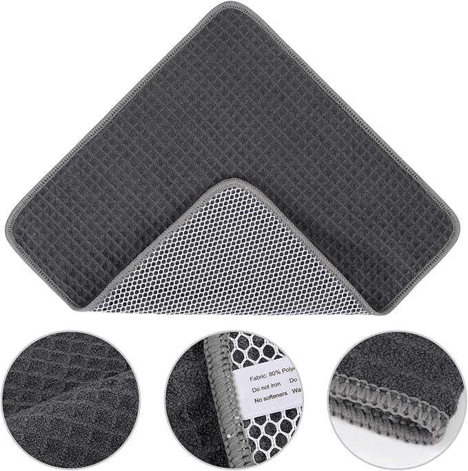 KinHwa Kitchen Washcloths for Dishes Absorbent Microfiber Dish Cloths Quick Dry - Image 2