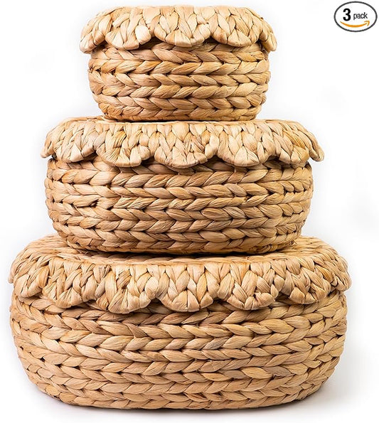 Set of 3 Wicker Storage Baskets by KOLWOVEN