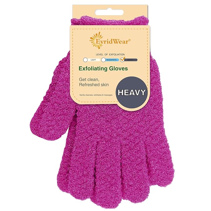 Evridwear Exfoliating Dual Texture Bath Gloves by Evridwear