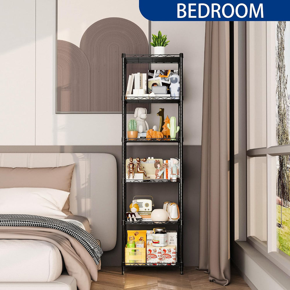 REGILLER 6 Wire Shelving Steel Storage Rack Adjustable Unit Shelves for Laund...