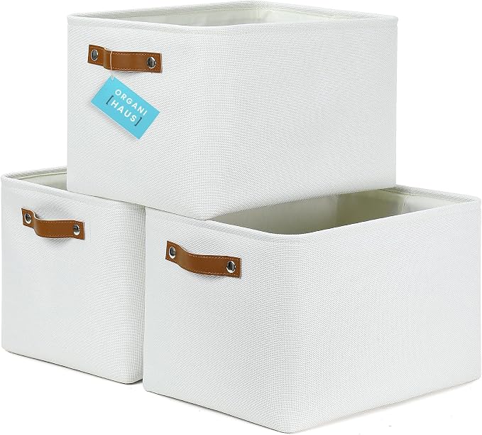 OrganiHaus Large Fabric Storage Baskets by OrganiHaus