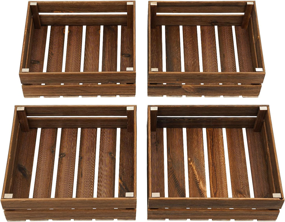 Market Retail Display Rack, 4-Tier Wood Fruit and Vegetable Storage Rack Reta...