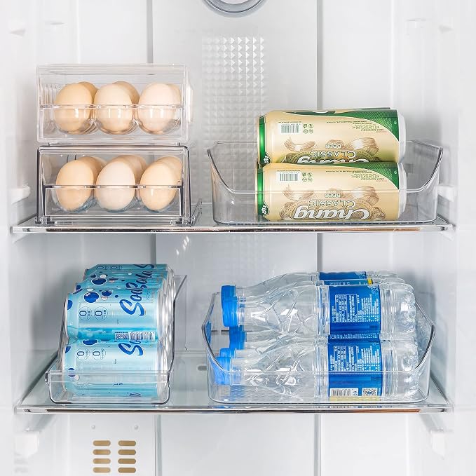 Ettori 2 Pack Water Bottle Organizer Refrigerator Organizer Bins and Clear - Image 7