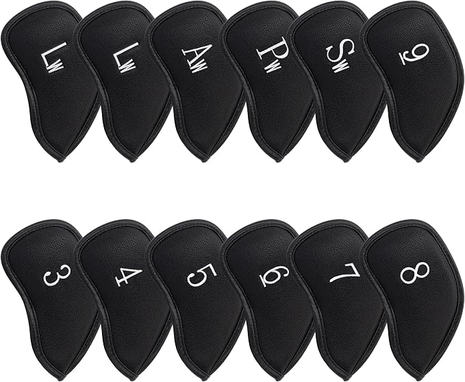 Golf 12pcs Thick Synthetic Leather Golf Iron Head Covers Set Headcover Fit All - Image 2