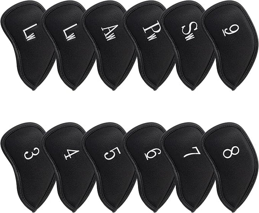 Golf 12pcs Thick Synthetic Leather Golf Iron Head Covers Set Headcover Fit All - Image 2