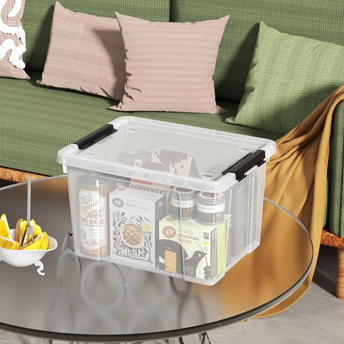 23 L Clear Plastic Storage Box - Image 4