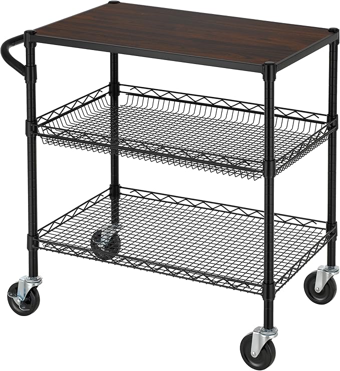 Finnhomy 3 Tier Heavy Duty Commercial Grade Utility Cart by Finnhomy