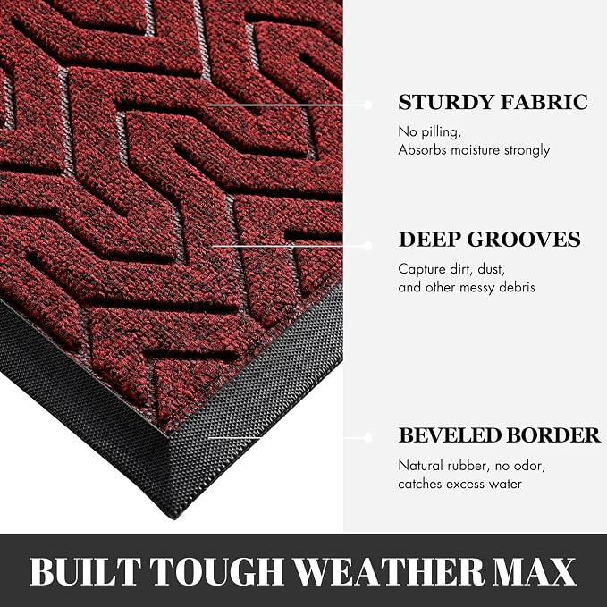 Yimobra 72x24 Indoor Outdoor Runner Rug, Heavy-Duty Waterproof Entrance Mat - Image 4