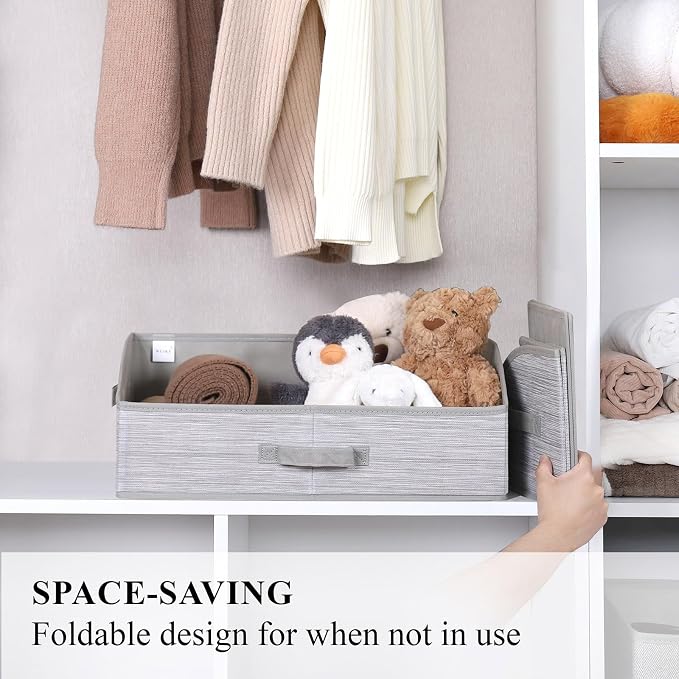WUIKE Closet Organizers and Storage, Foldable Trapezoid Storage Bins - Image 3