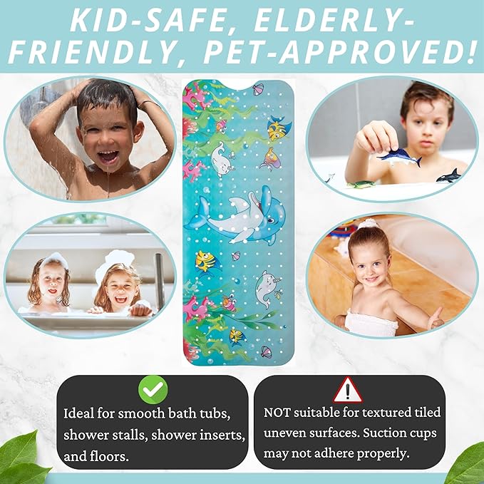 ENKOSI Bath Mat Long 40x16 – Non-Slip Bathtub Mat - Image 5