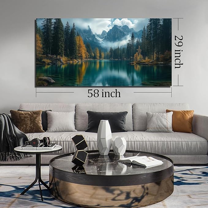 GUGIKA Landscape Wall Art for Living Room, Modern Scenery Poster Canvas Print - Image 7