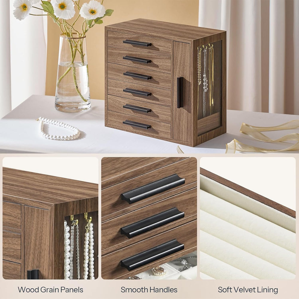 HOOBRO Jewelry Box for Women, Large Jewelry Organizer Box