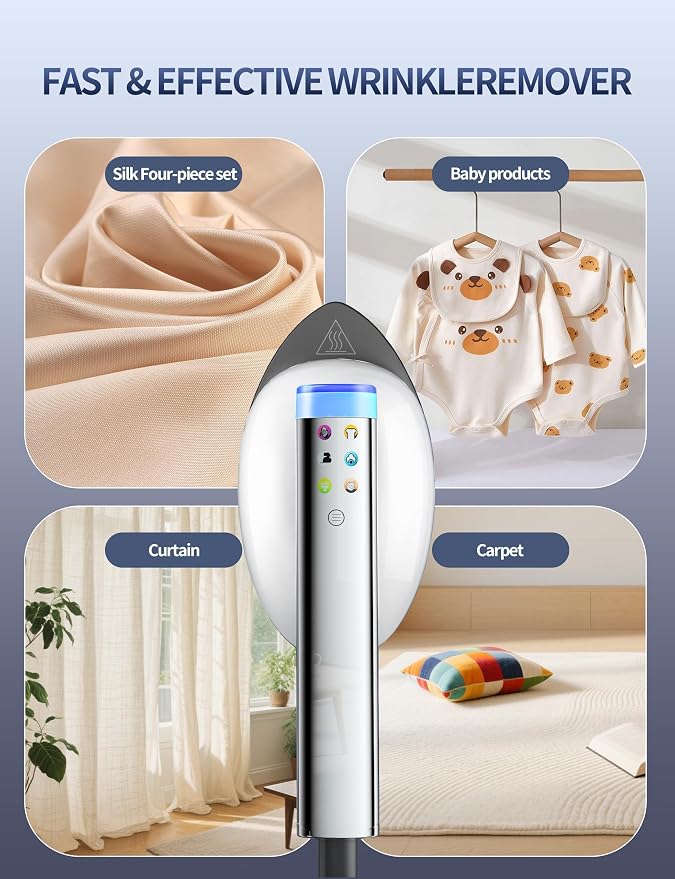 Sundu 1500W Steamer for Clothes, 2-in-1 Vertical & Flat Iron Clothes Steamer - Image 9