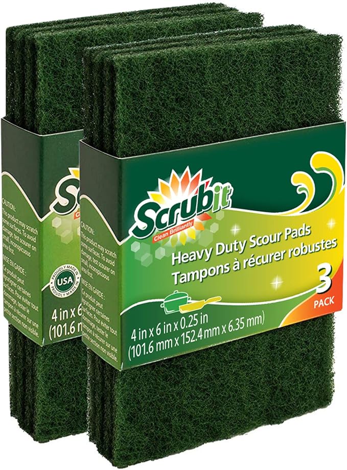 Scouring Pads - Heavy Duty Household Cleaning Scrubber - Reusable Scrubbing by SCRUBIT
