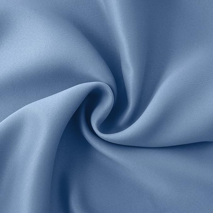 BGment Denim Blue Blackout Curtains 40 Inches Length - Image 8