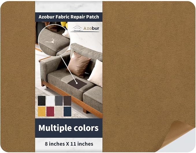 Azobur Velvet Patch, Self-Adhesive Rectangular Flannel Fabric Patch, Automotive by Azobur