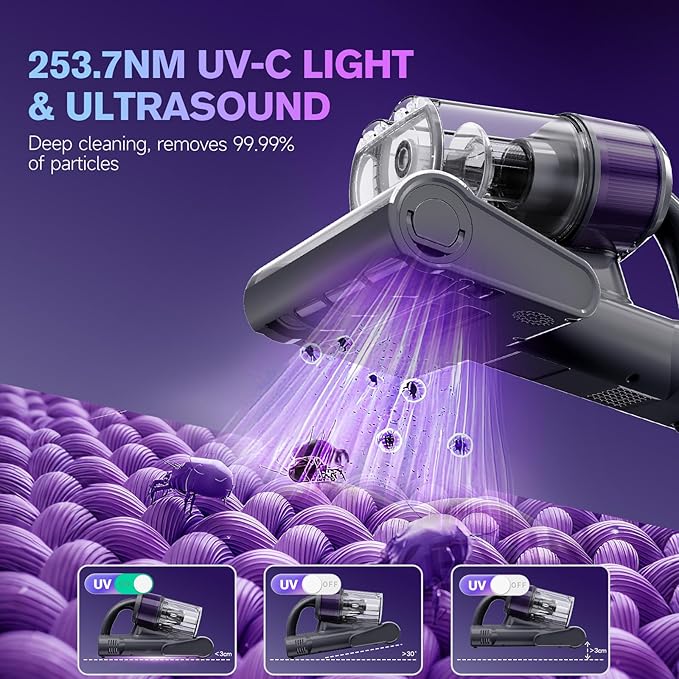 Mattress Vacuum Cleaner, 18Kpa Handheld Bed Vacuum Cleaner - Image 5