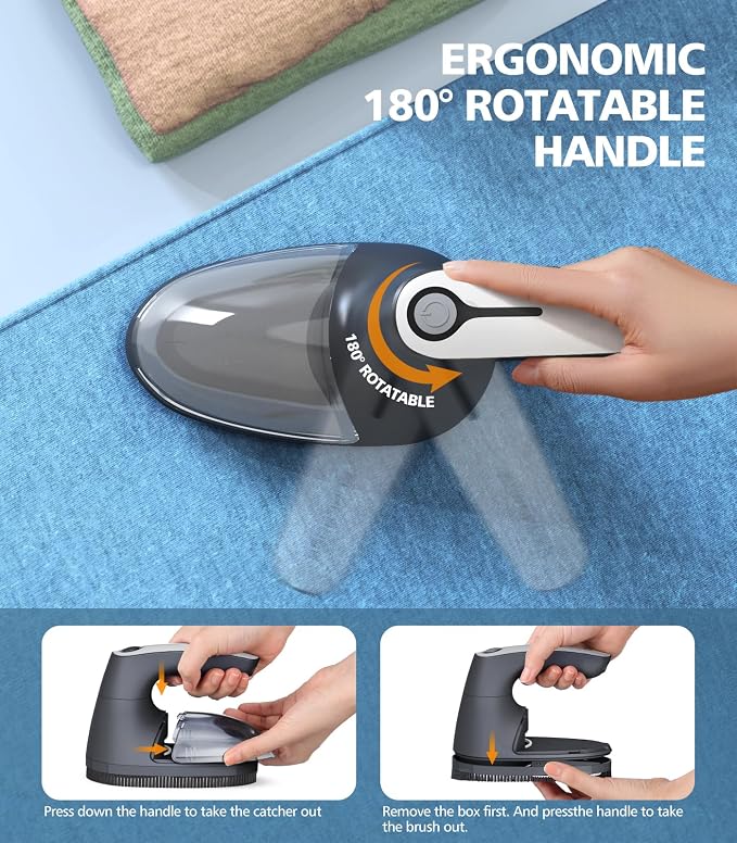 POPCHOSE Fabric Shaver, Rechargeable Lint Remover Defuzzer Sweater Shaver - Image 7