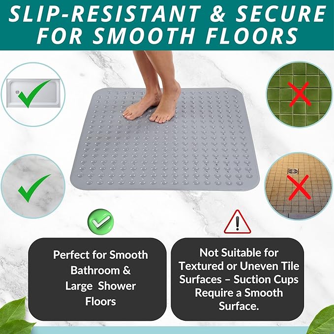 ENKOSI Extra Large Square Non Slip Shower Mat - Image 5