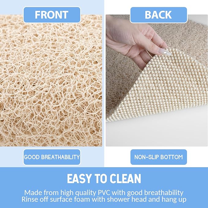 Non Slip Shower Mat, Anti Slip Bath Mat, Quick Drying Bath Tub Mats, Foot - Image 4