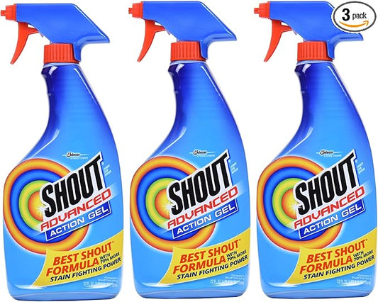 Shout Advanced Spray and Wash Laundry Stain Remover Gel, Best Shout Formula by Shout