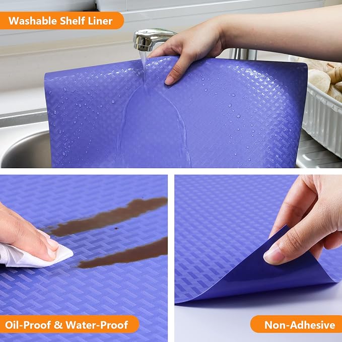 Shelf Liners for Kitchen Cabinets Refrigerator Liners Waterproof Plastic - Image 3
