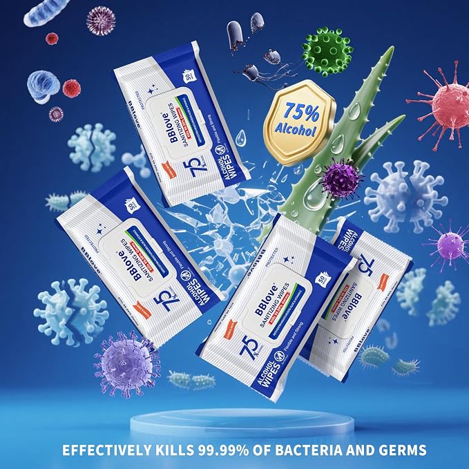 75% Alcohol Unscented Sanitizer Wipes, Moisturizing Hand Sanitizing Wet Wipes - Image 4