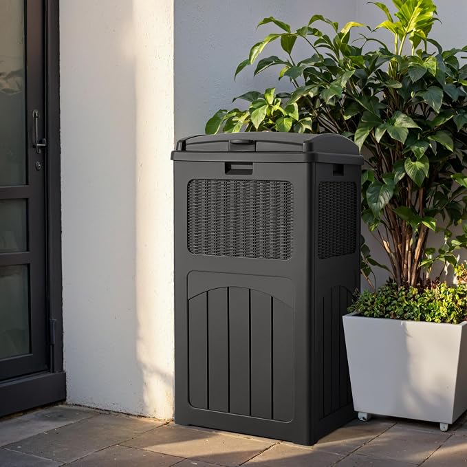 Devoko 33 Gallon Outdoor Trash Can, Hideaway Garbage Bins - Image 4