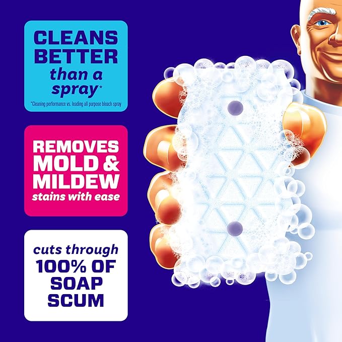 Mr. Clean Magic Eraser Sponge, Bathroom Cleaner, Soap Scum Shower & Tub Cleaner - Image 2